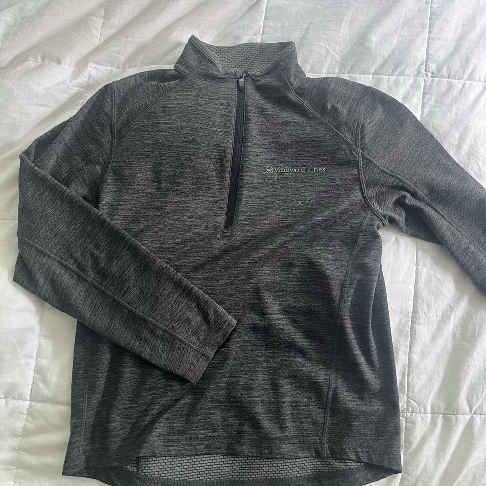 Vineyard Vines Performance Gray and Blue Pullover